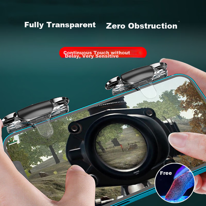 Biaze Gaming Peripheral for PUBG Mobile, Mechanical Buttons for Gun Pressing Ass...