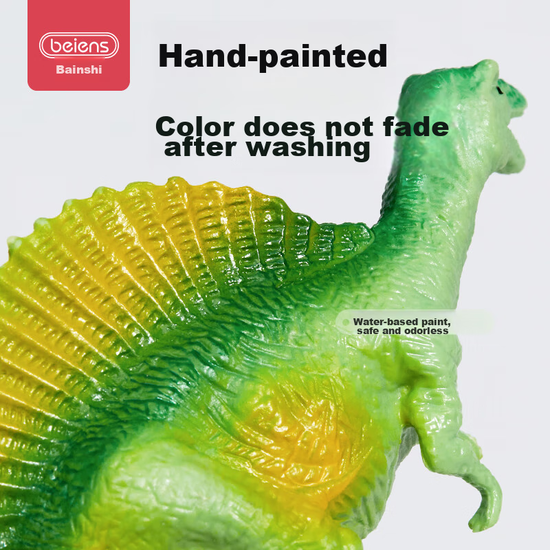 Beinshi Children's Dinosaur Model Toy Set, Soft Rubber Realistic Dinosaurs, 20-P...