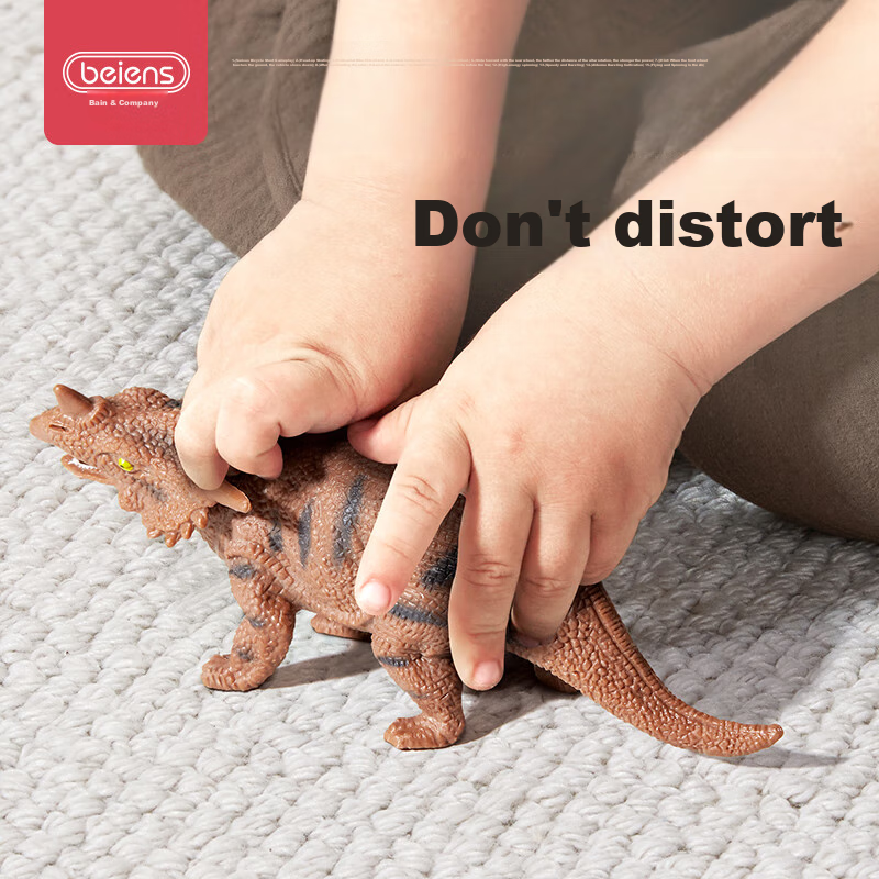 Beinshi Children's Dinosaur Model Toy Set, Soft Rubber Realistic Dinosaurs, 20-P...