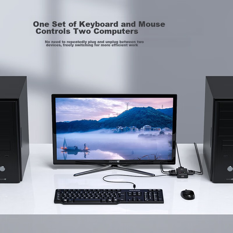 Biaze HDMI KVM Switch 2-In 2.0 Version, 2-In 4K HD, Keyboard Mouse Printer Shari...