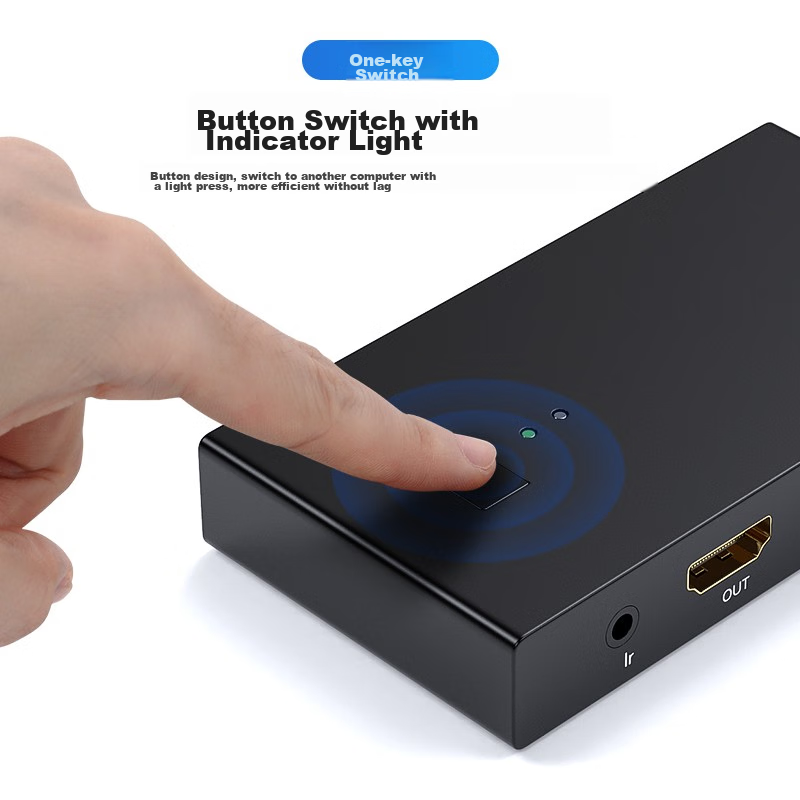 Biaze HDMI KVM Switch 2-In 2.0 Version, 2-In 4K HD, Keyboard Mouse Printer Shari...