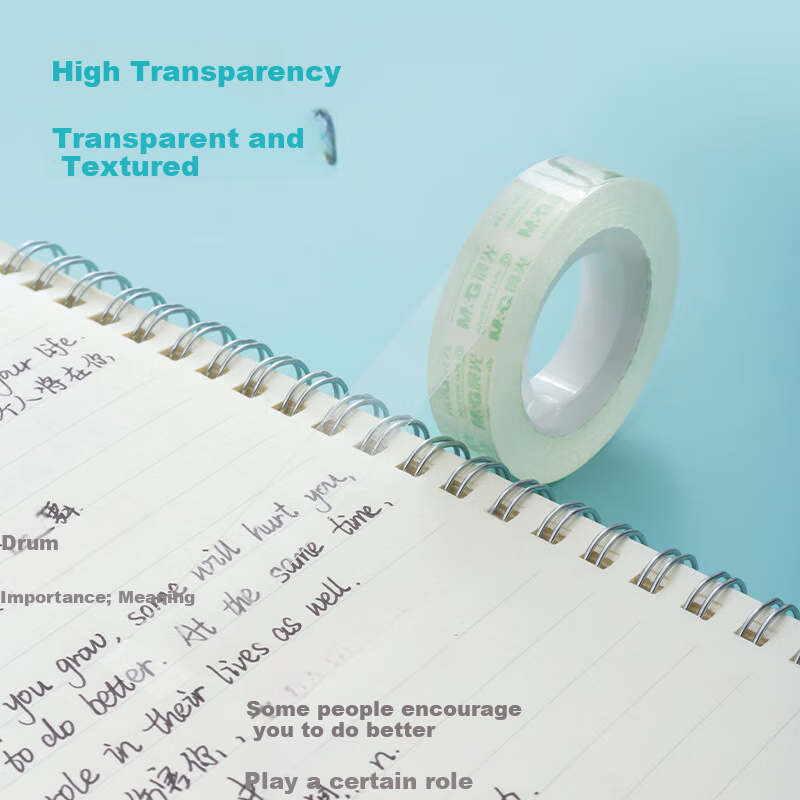 Chenguang (M&G) Stationery Transparent Tape, High Transparency Easy-Tear Small T...