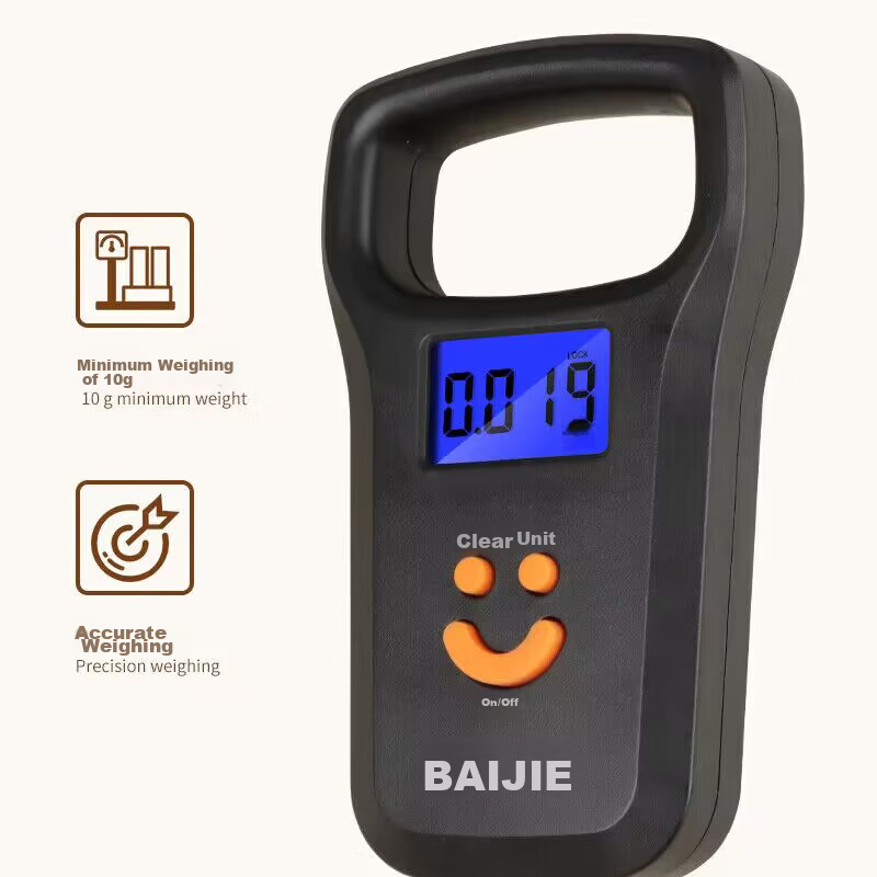 Baijie Handheld Electronic Scale, Portable Spring Scale, Hook Scale, Small Hangi...