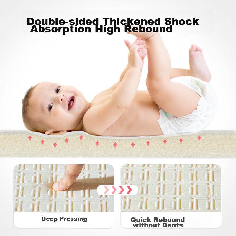 Babybox Crawling Mat XPE, Double-Sided Thickened Baby Play Mat, Foldable Home Us...
