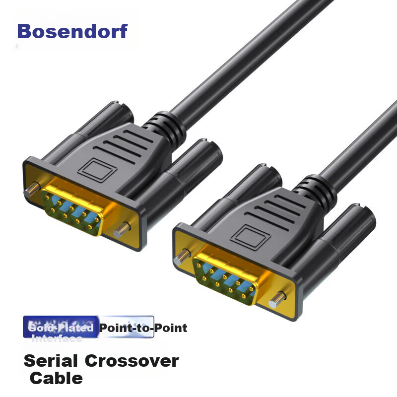 Bosand DB9 Serial Cable 3m RS232 Male to Male Cross Extension Cable DB9 Pin Conn...