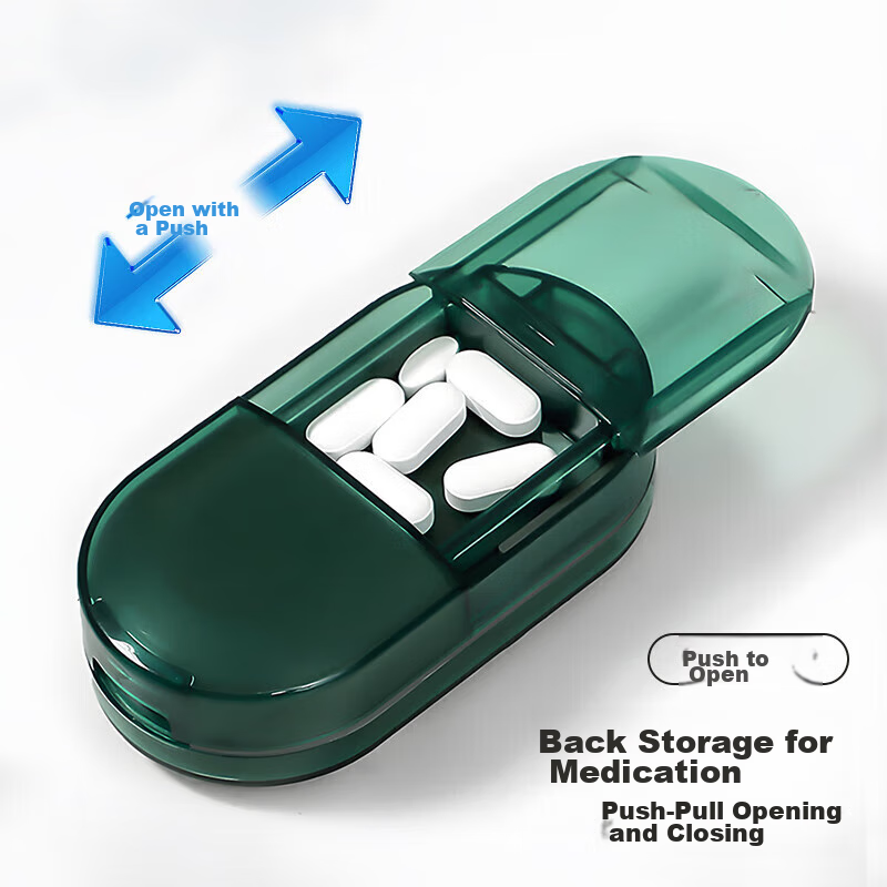 Baicaoyuan Pill Cutter, Pill Splitter, One-To And One-Quarter Pill Box, Portable...