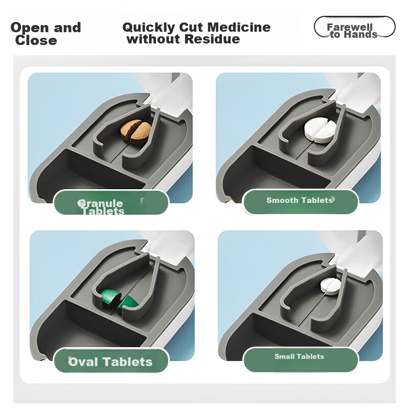 Baicaoyuan Pill Cutter, Pill Splitter, One-To And One-Quarter Pill Box, Portable...