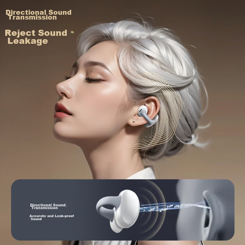 BIAZE Gift [Berlin Voice] Bone Conduction Concept Bluetooth Headphones, True Wir...