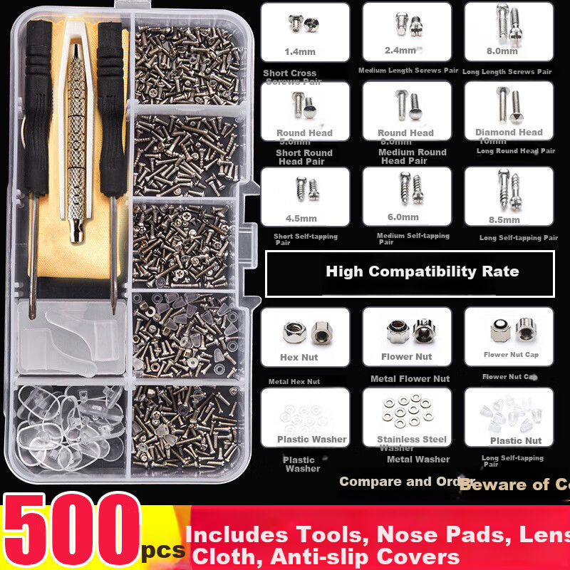 Boshide Glasses Nose Pads, Eyeglass Nose Bridge Set, Silicone Airbag Non-Slip Ac...