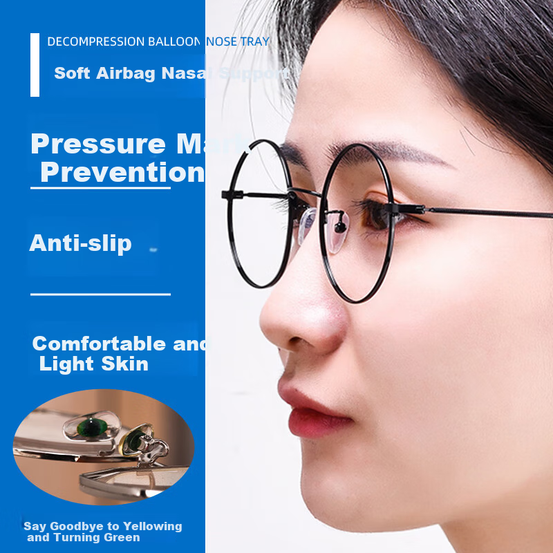 Boshide Glasses Nose Pads, Eyeglass Nose Bridge Set, Silicone Airbag Non-Slip Ac...