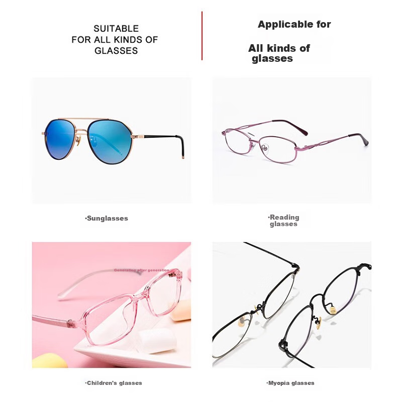 Boshide Glasses Nose Pads, Eyeglass Nose Bridge Set, Silicone Airbag Non-Slip Ac...