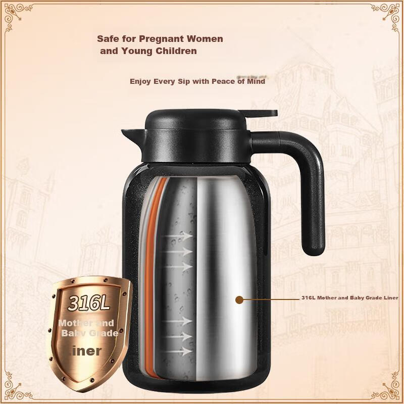 BVGMAV (BVGMAV) Insulated Kettle British Household Insulated Water Kettle Large...