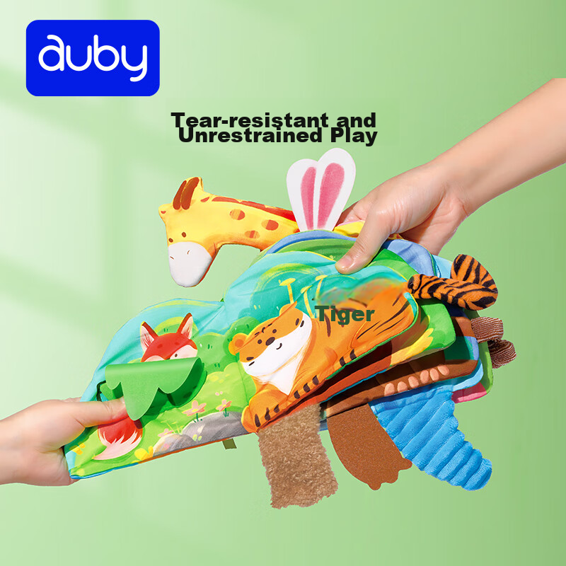 Auby Infant And Toddler Toy, Baby Early Education, Large Tail 3D Mechanism Cloth...