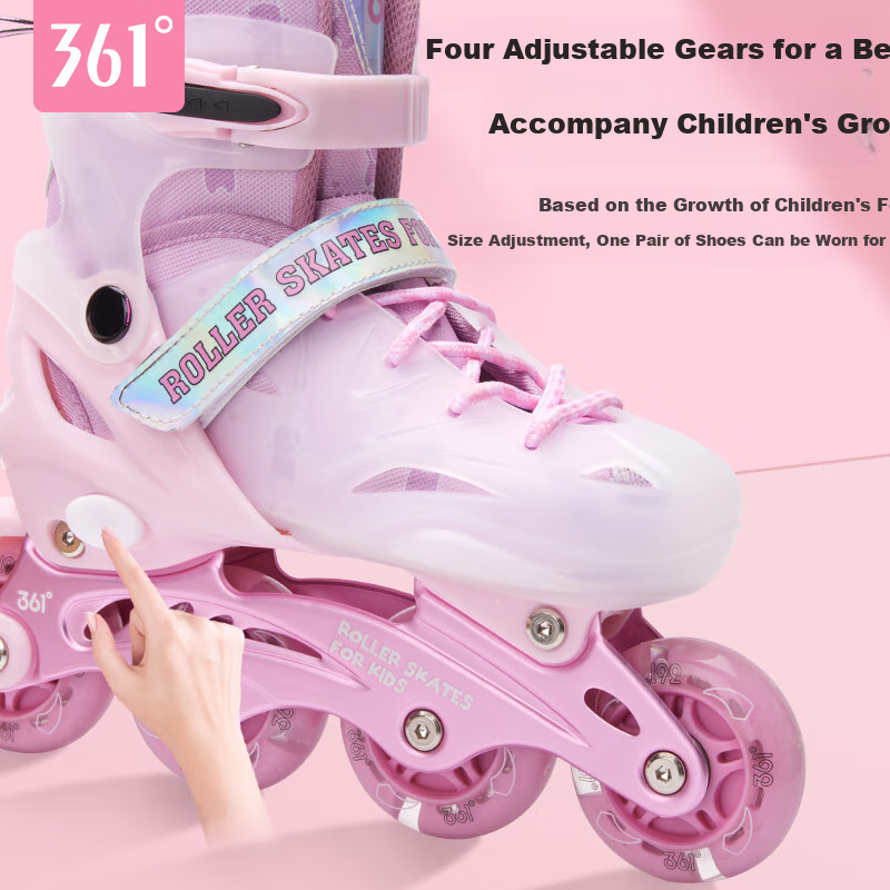 361° Roller Skates for Beginners Children Adults Professional Inline Skates Pink...