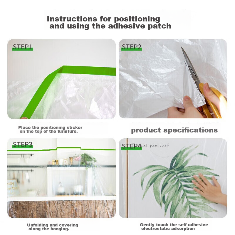 Baicaoyuan Furniture Dust Cover, Renovation Protection Film, Disposable Furnitur...