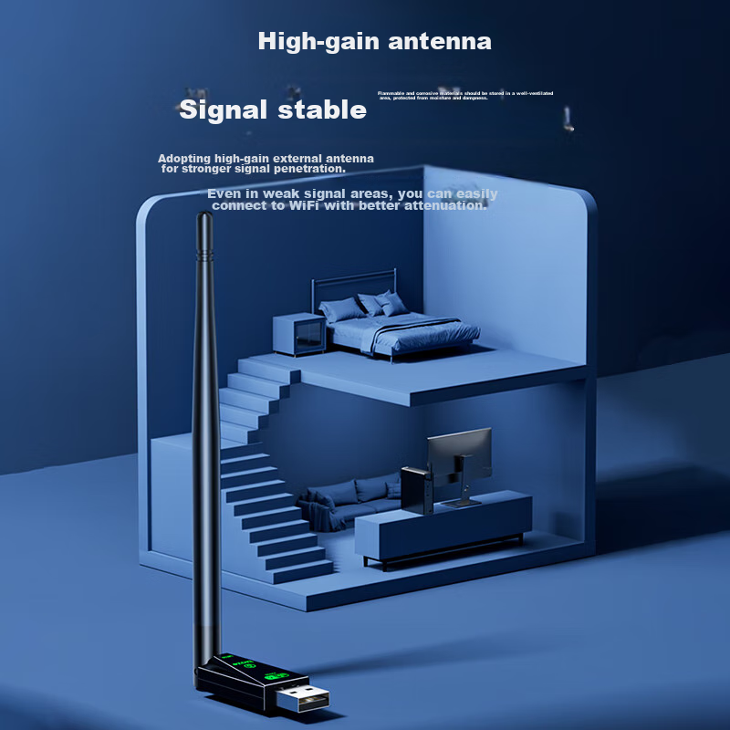 Biaze WiFi 6 Smart Plug-And AX900 USB Wireless Network Adapter, External High-Ga...