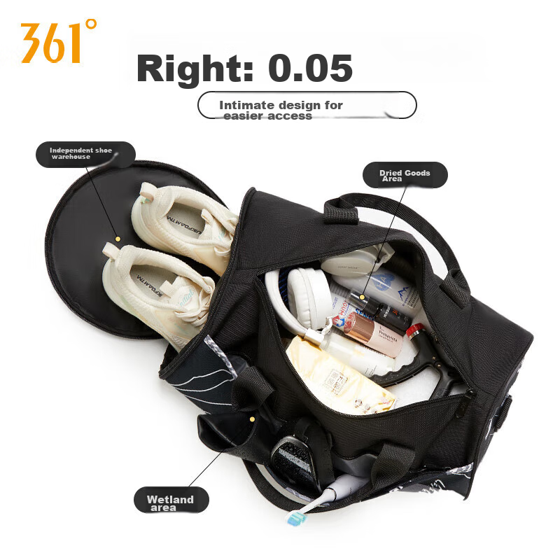 361° Swimming And Fitness Dry-Wet Separation Bag, 20L, Adult Handbag, Shoulder B...