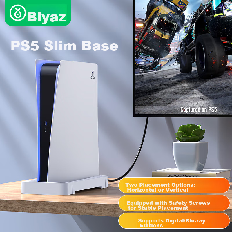 Biaze, Suitable for PS5 Slim Slim Version Console Vertical Stand Base, Vertical/...