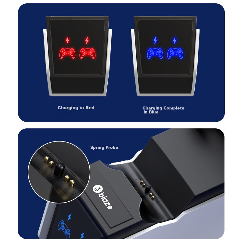 Biaze PS5 Controller Charging Dock, Compatible with PlayStation5 Wireless Contro...