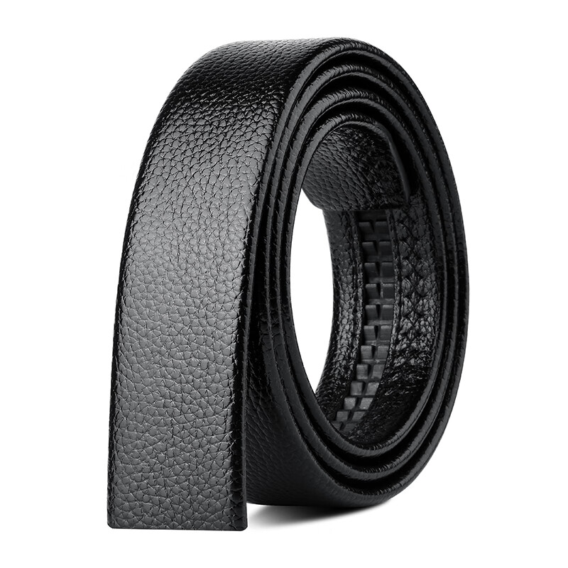 Half Cigarette Leather Belt for Men, Business Automatic Buckle Waist Belt, Headl...