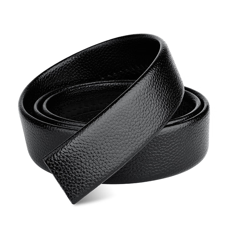 Half Cigarette Leather Belt for Men, Business Automatic Buckle Waist Belt, Headl...