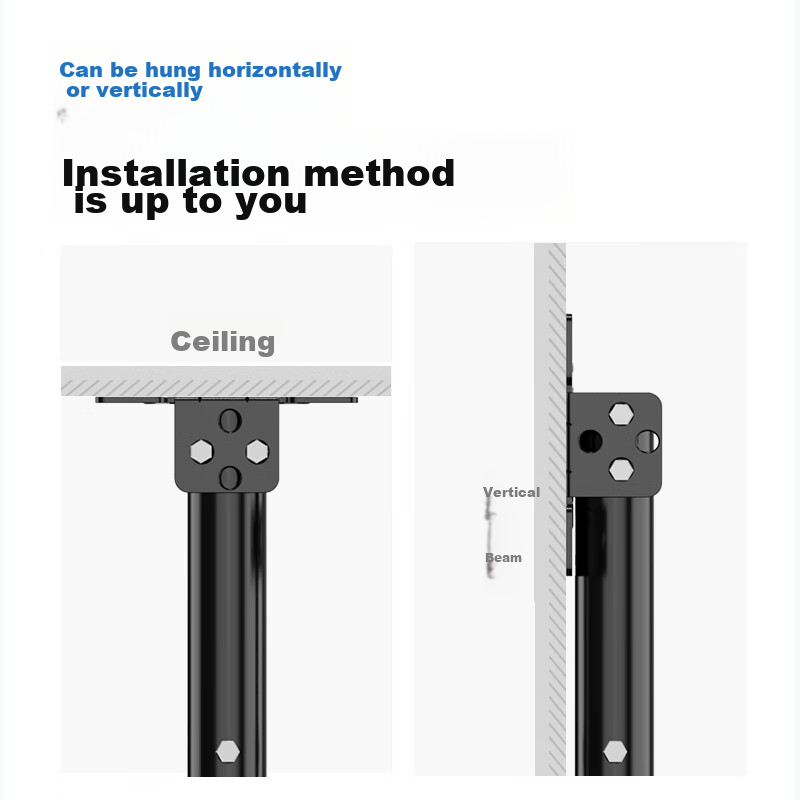 Beishi TV Mount (32-65 Inches), TV Ceiling Hanging Bracket, 360° Rotating Extend...