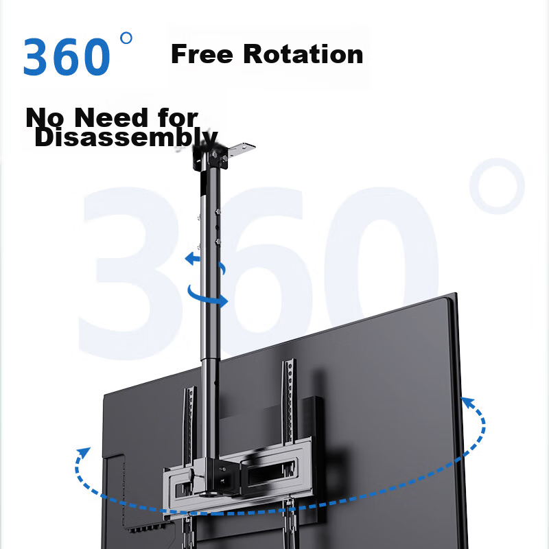 Beishi TV Mount (32-65 Inches), TV Ceiling Hanging Bracket, 360° Rotating Extend...