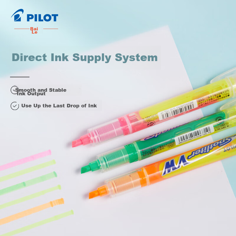 PILOT Dual-Tip Marker Pen, Liquid Ink Fluorescent Pen, Student Stationery, SVW-1...