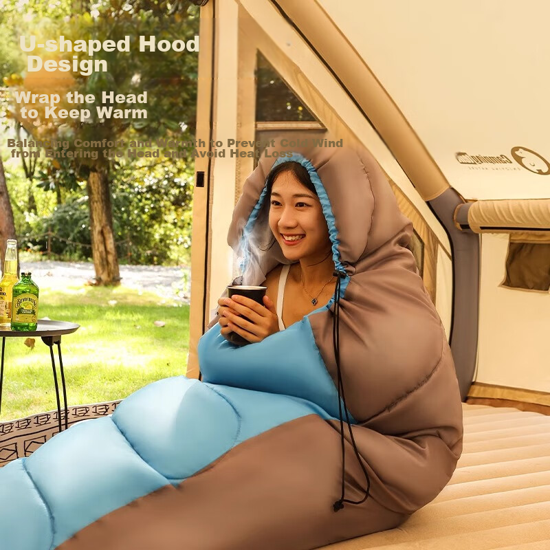 BeiJiLang Sleeping Bag for Adults, Outdoor Travel, Winter And All Seasons, Warm,...