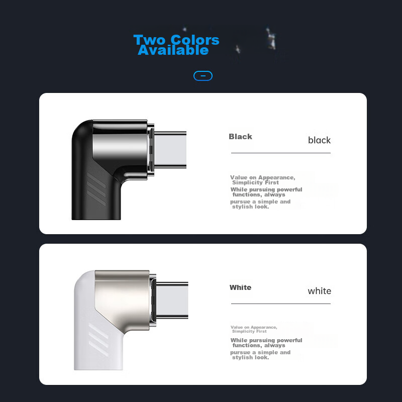 Biaze Type-C Adapter, Right-Angle Magnetic Adapter, Supports 100W High Power, Ap...