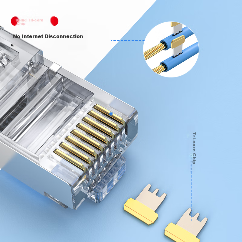 Biaze, Engineering-Grade Cat5e Shielded Network Cable RJ45 Connectors, 8P8C, 100...