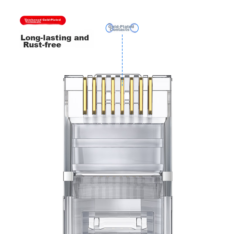 Biaze, Engineering-Grade Cat5e Shielded Network Cable RJ45 Connectors, 8P8C, 100...