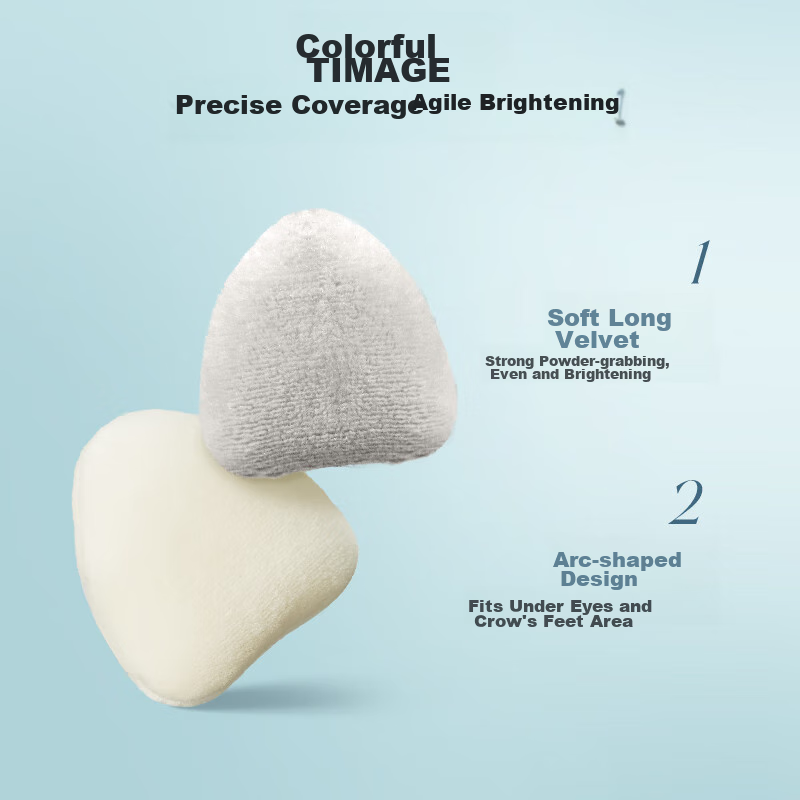 TIMAGE Highlighter Powder Puff *2 Pieces, Adheres Well, Doesn't Absorb Powder, f...