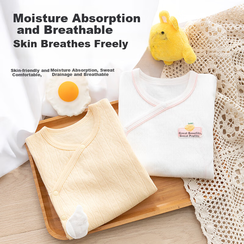 Babyprints Baby Romper 2-Pack, Belly Protection Onesie, Long Sleeve, Pure Cotton...