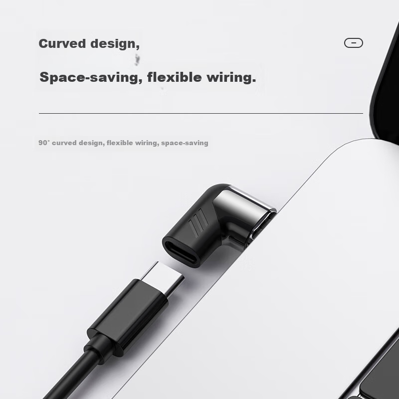 Biaze Type-C Adapter, Right-Angle Magnetic Adapter, Supports 120W High Power, Ap...