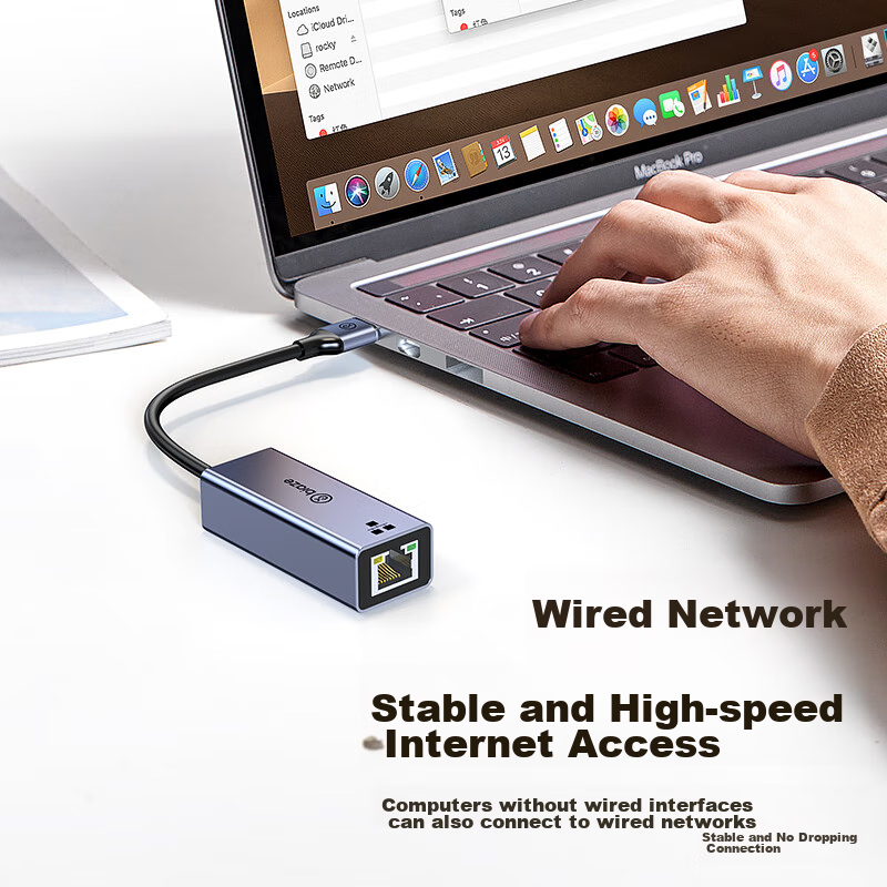 Biaze USB to Ethernet Adapter, Driver-Free Laptop Docking Station, RJ45 100Mbps...