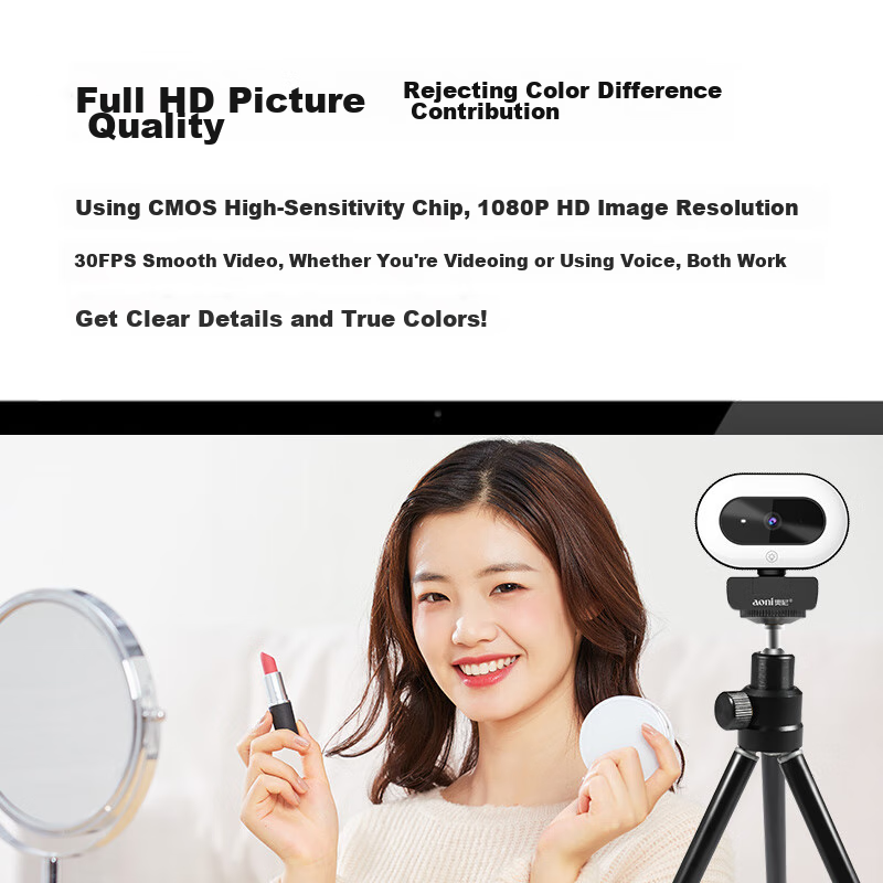 Aoni Live Streaming Camera, High-Definition Beauty, Live Streaming And Product P...