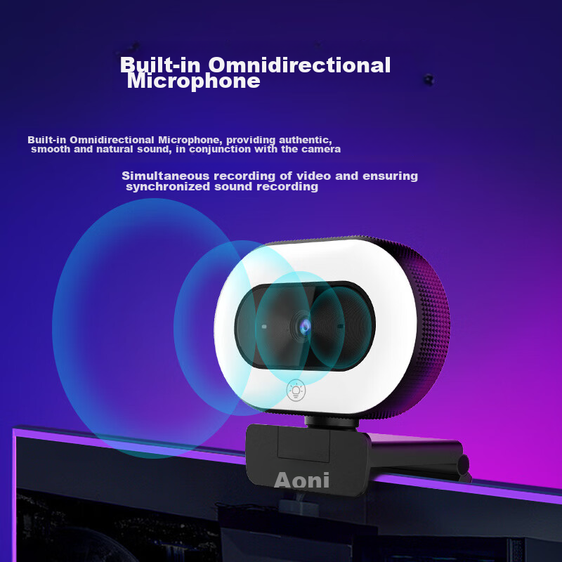 Aoni Live Streaming Camera, High-Definition Beauty, Live Streaming And Product P...