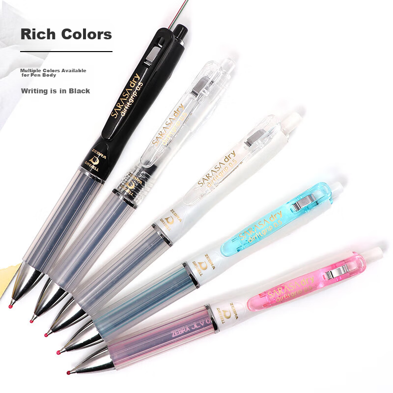 ZEBRA JJZ49 Retractable Quick-Drying Bullet Tip Gel Pen, 0.5mm, Student Signatur...