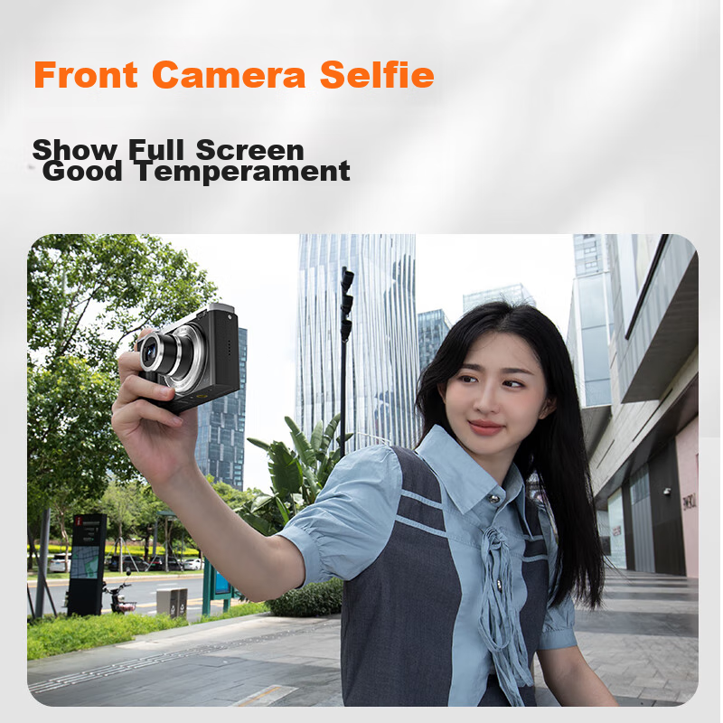 CAIZU Optical Zoom Front And Rear Dual Digital Camera, 5X Telephoto Zoom Retract...