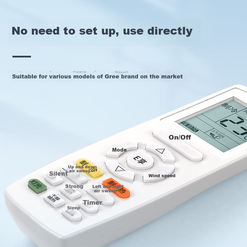 Beishi Universal Air Conditioner Remote Control for Gree Air Conditioner, Cabine...
