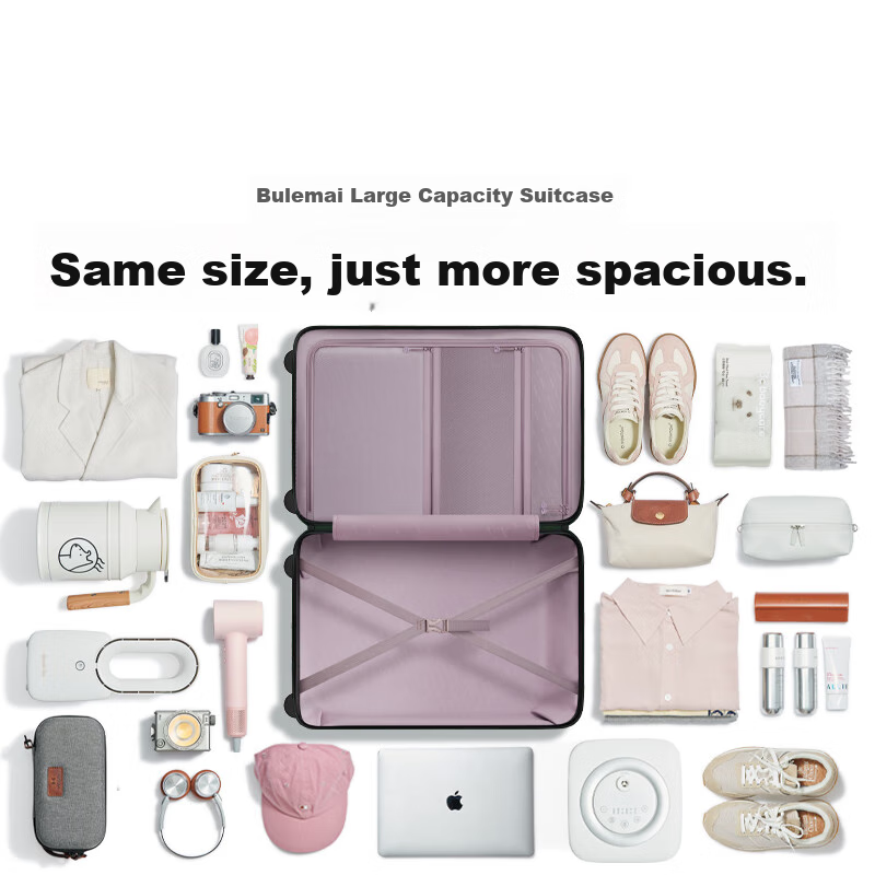 Bulaimei Luggage, Women's Trolley Suitcase, Large Capacity Travel Case, Password...