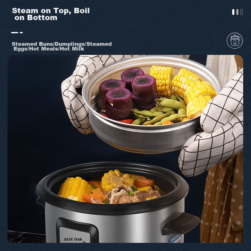 AUX Rice Cooker, Micro-Pressure Electric Rice Cooker, Traditional Straight-Body...