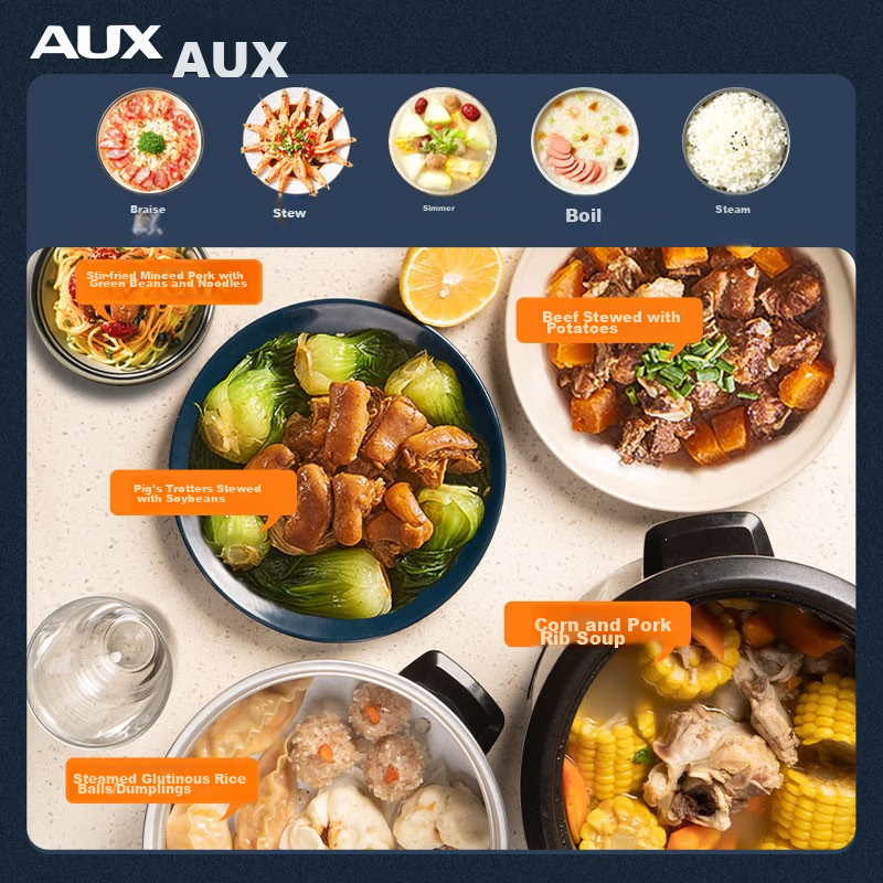 AUX Rice Cooker, Micro-Pressure Electric Rice Cooker, Traditional Straight-Body...