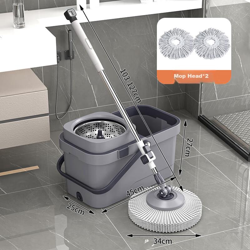 Bendi Spin Mop Bucket Hydraulic Labor-saving Rod Household Mop Automatic Dehydra...