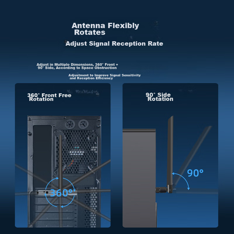 EB-LINK Wireless Network Card External Extension Antenna, IPEX 4th Generation, 2...