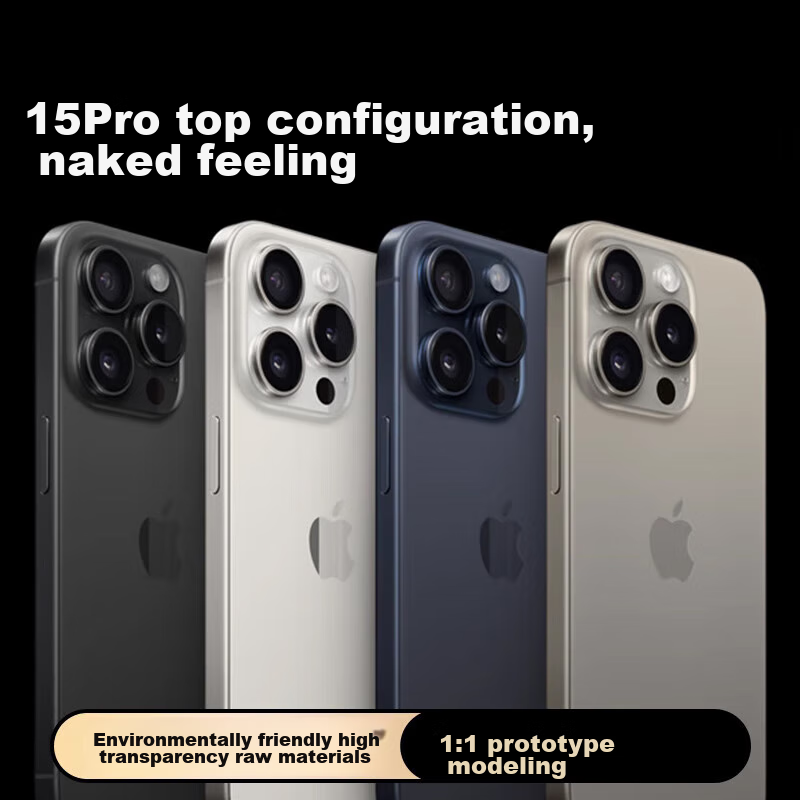 EDDGA IPhone 15 Pro Case, Ultra-Thin Frosted Semi-Transparent Full Protection Sh...