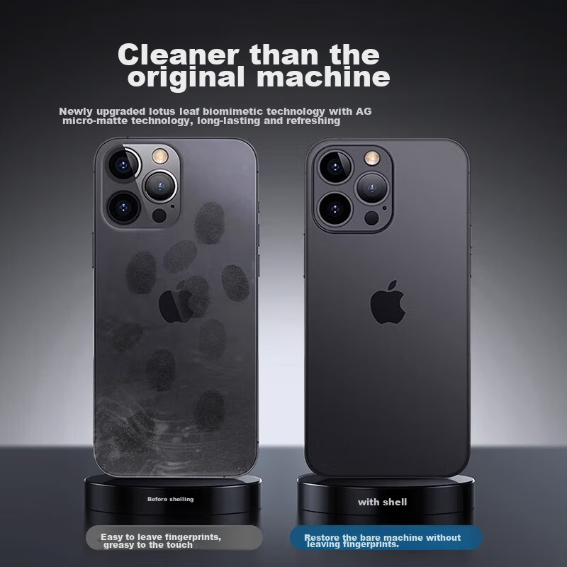 EDDGA IPhone 15 Pro Case, Ultra-Thin Frosted Semi-Transparent Full Protection Sh...