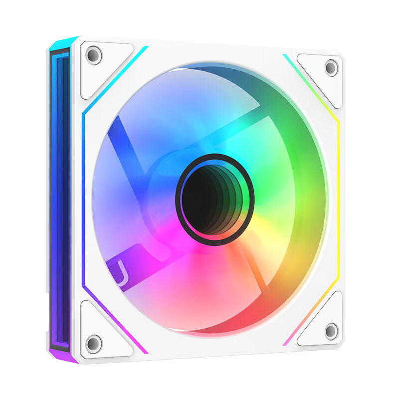 AOCT123RW/93 Anti-Leaf White 12CM Desktop Case Cooling Fan, ARGB Synchronized Li...