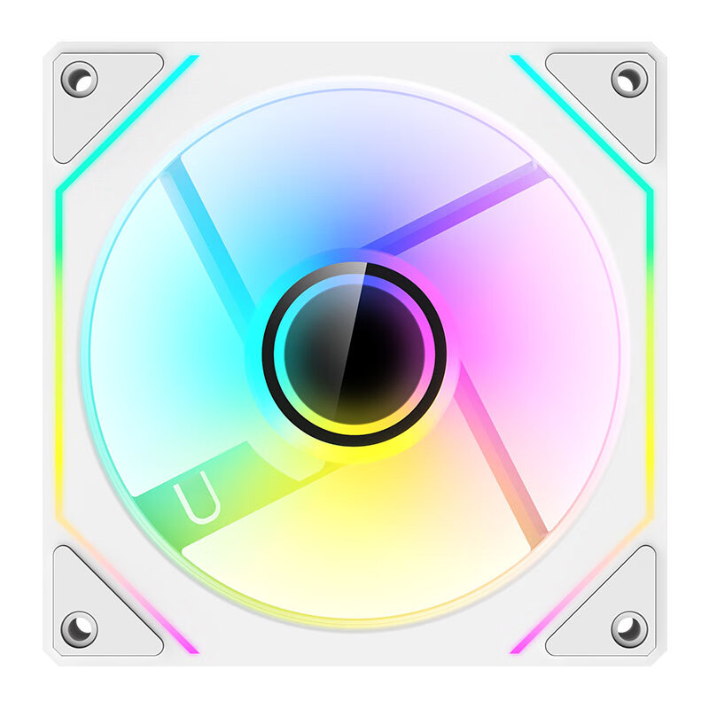 AOCT123RW/93 Anti-Leaf White 12CM Desktop Case Cooling Fan, ARGB Synchronized Li...